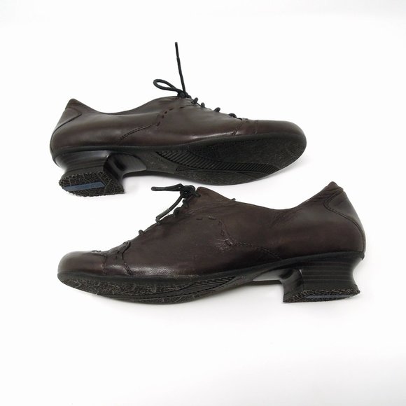 EU Size 37 MARC Soft Walk Brown Leather Lace Up Flats - Picture 5 of 6